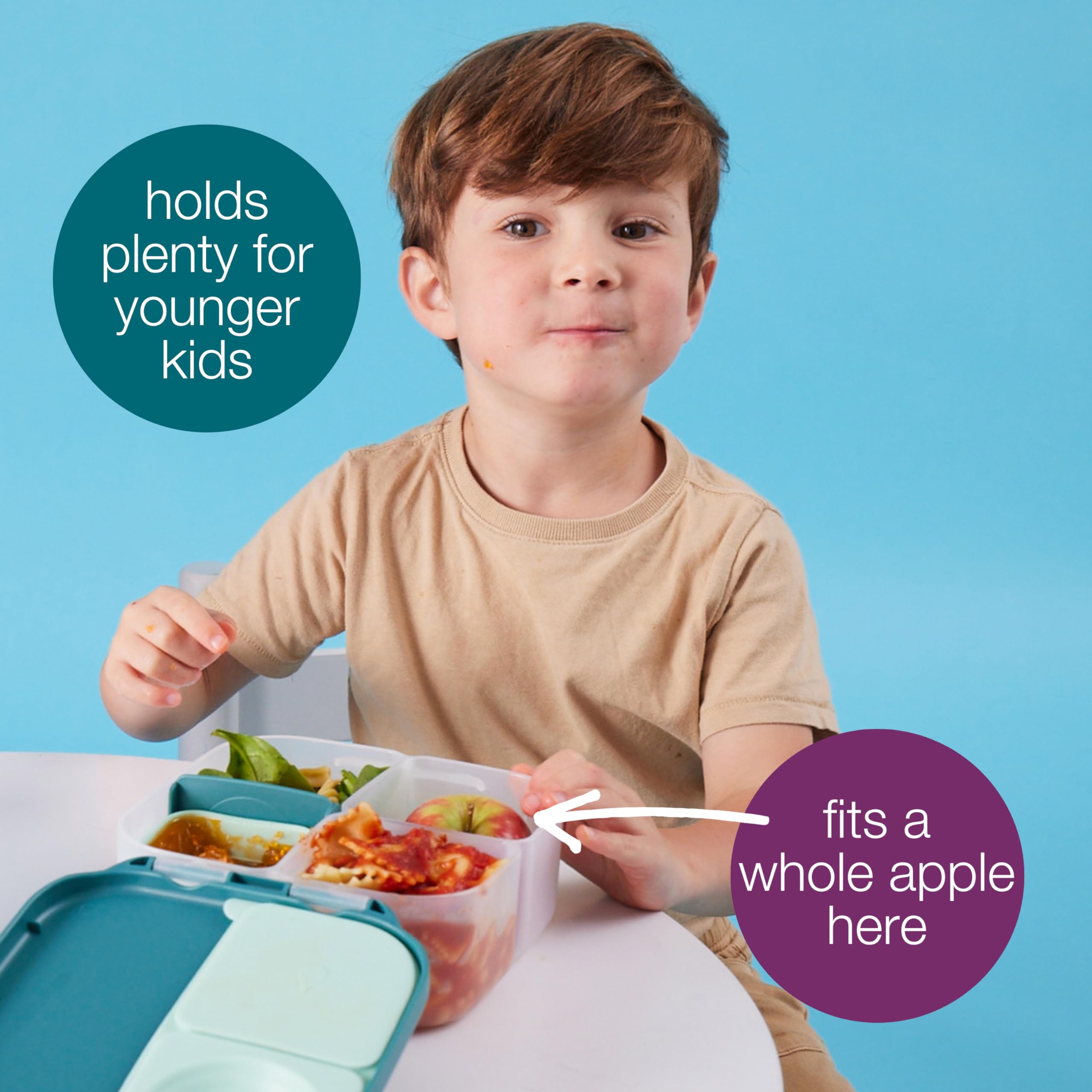 B.Box Mini Lunch Box For Kids: Lightweight Bento Box, Lunch Snack Container With 2 Leak Proof Compartments. Ages 3+ School Suppl